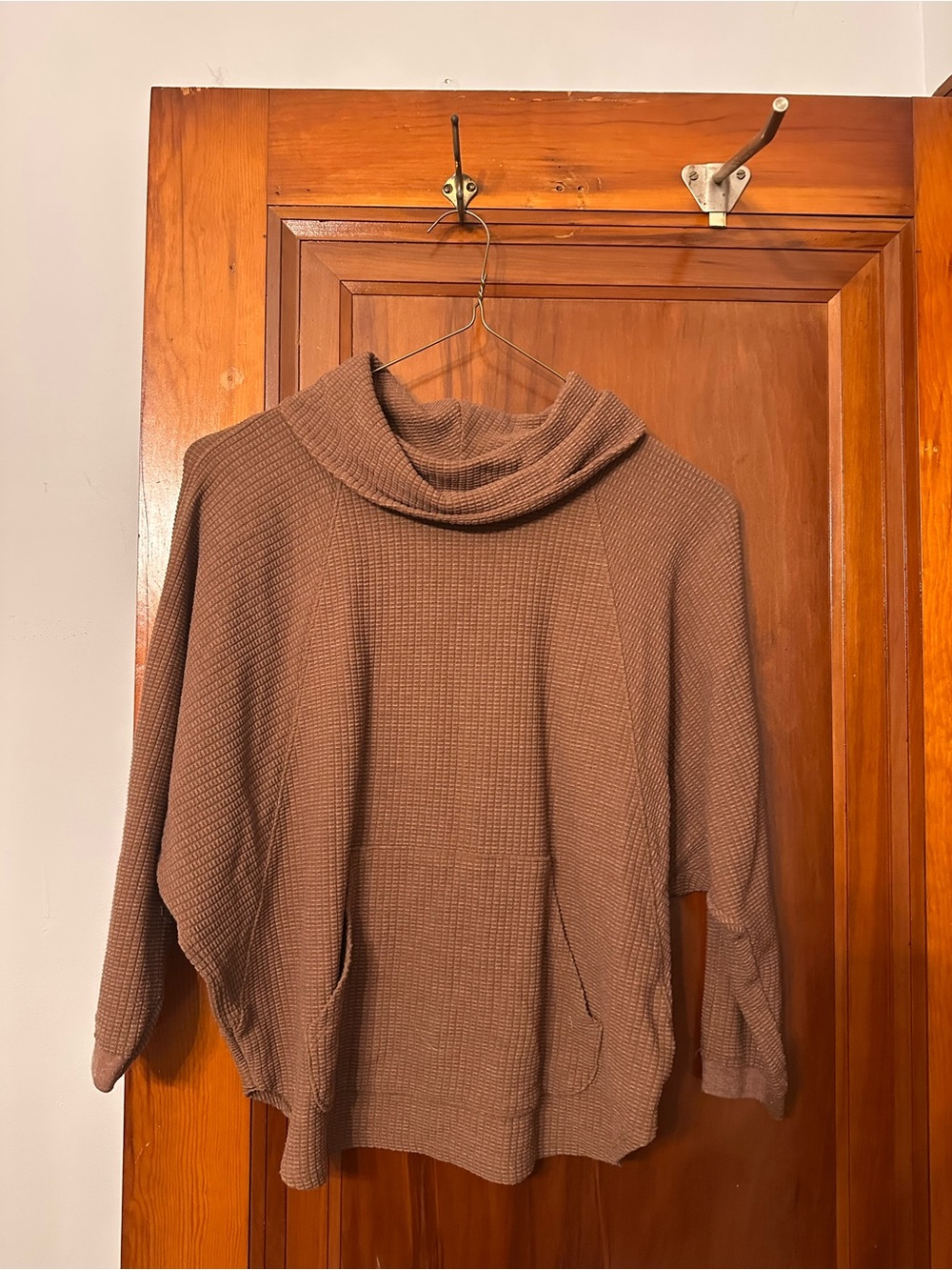 cowl neck sweatshirt